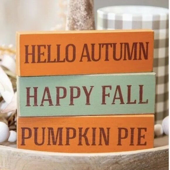 ($5) Happy Fall Skinny Blocks - Picture 1 of 1